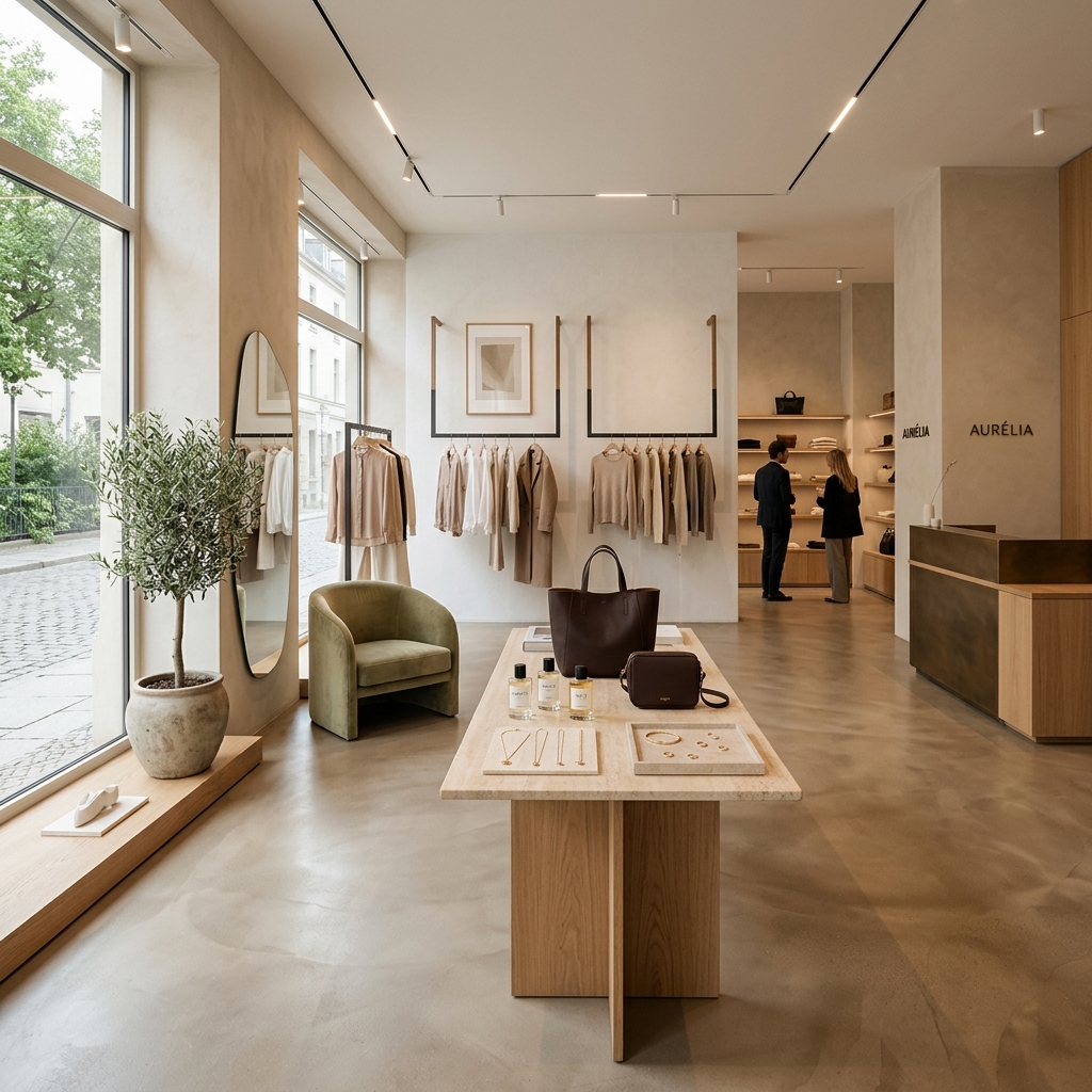 Luxury retail boutique layout